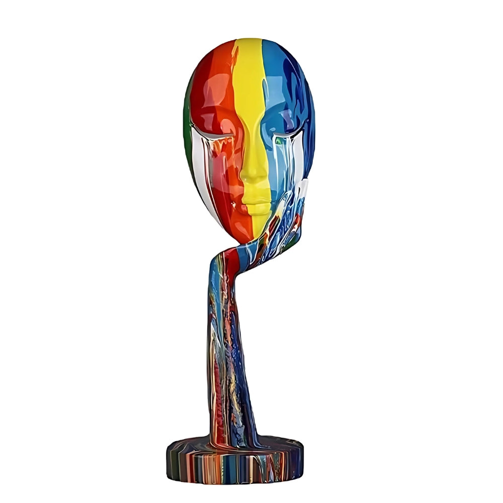 Kleurrijk reflecterend vrouwenbeeld – Modern Thinker Art-beeldhouwwerk