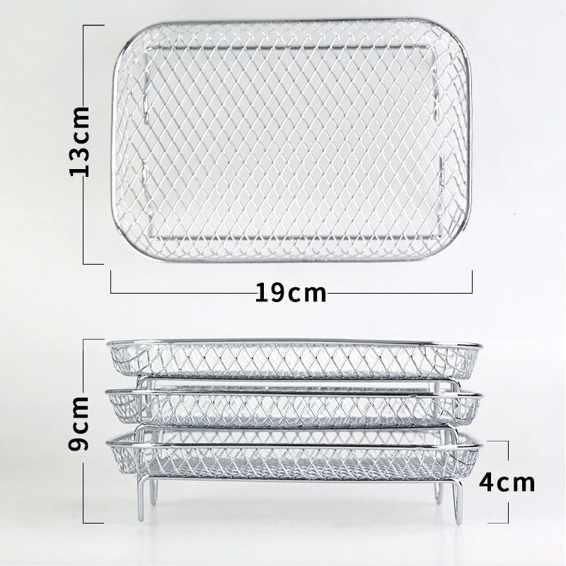 Stapelbare Airfryer-mandjes – Ruimtebesparende kookaccessoires