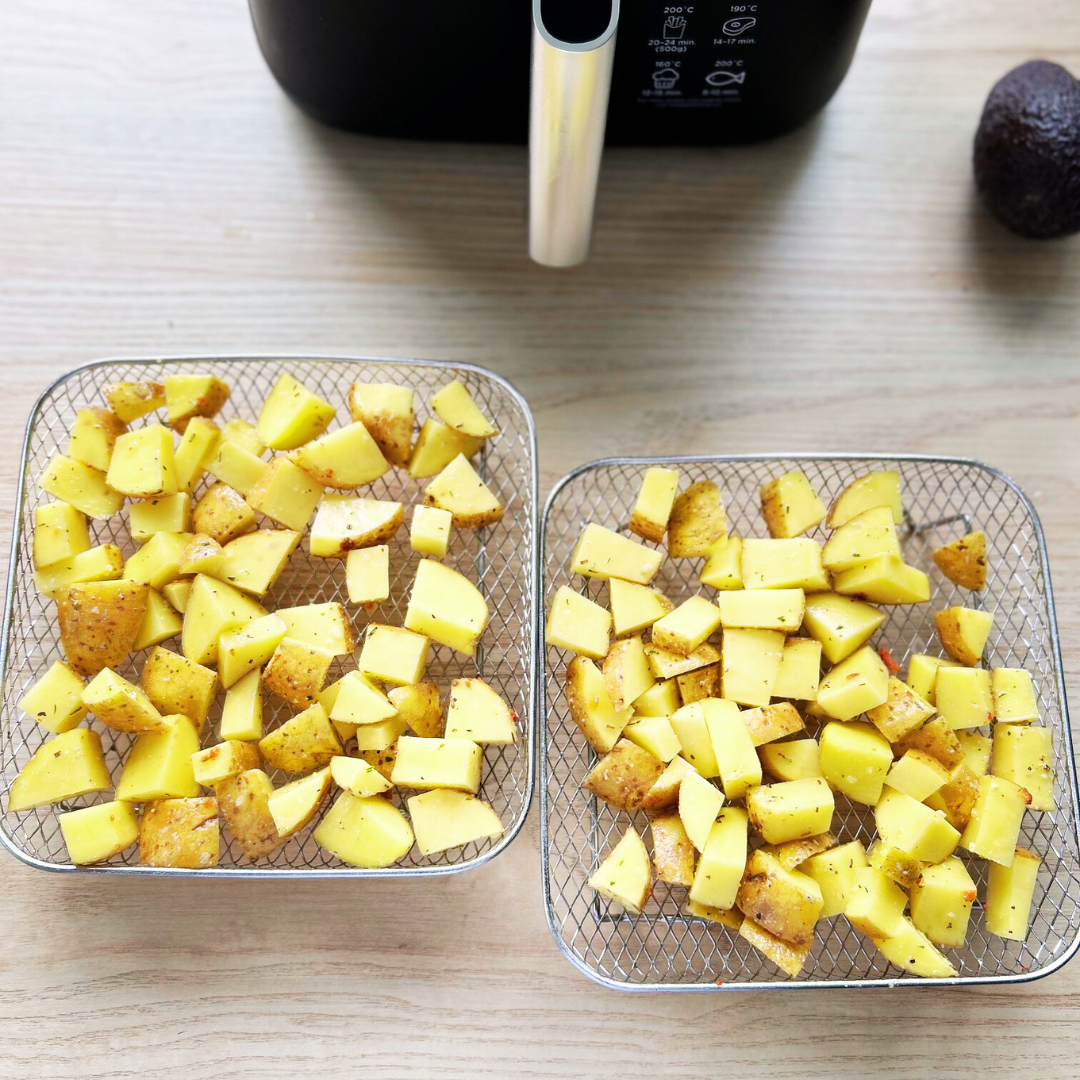 Stapelbare Airfryer-mandjes – Ruimtebesparende kookaccessoires