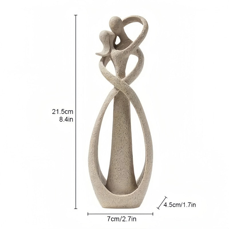 Elegantie in Liefde Sculptuur – Romantische Hars Kunst