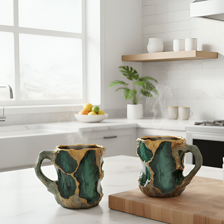 CrystalMug | Luxe Kristal Koffiekopjes – Duurzaam, Handgemaakt, Warmtebehoud, Thee & Koffie Set 2 stuks