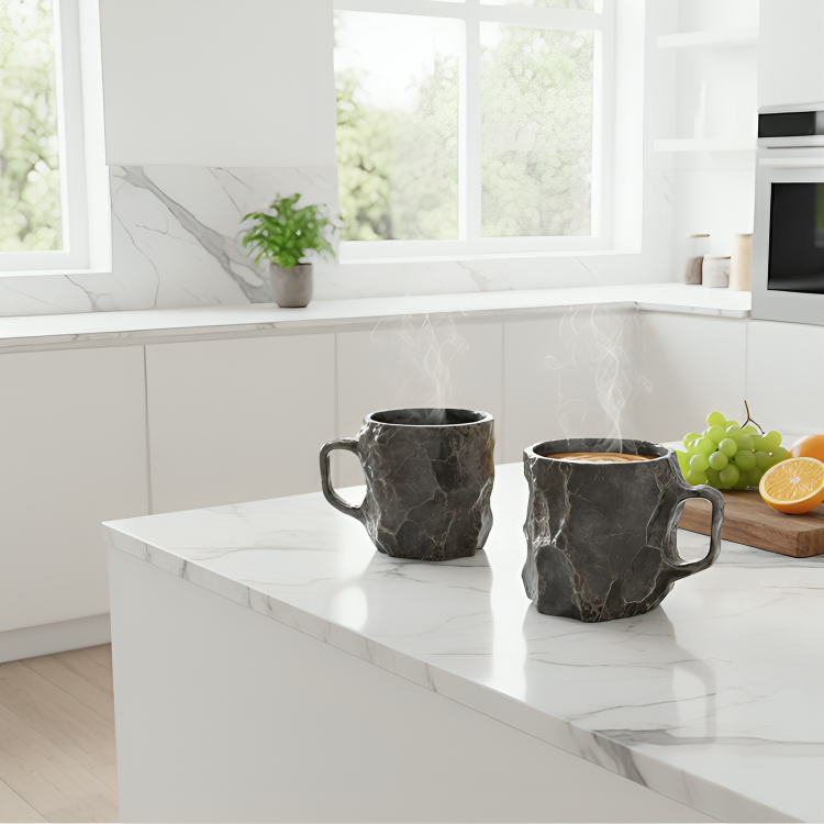 CrystalMug | Luxe Kristal Koffiekopjes – Duurzaam, Handgemaakt, Warmtebehoud, Thee & Koffie Set 2 stuks