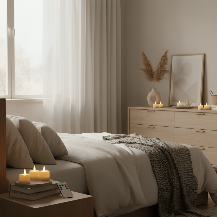 GlowFlick | Flameless LED Theelicht Kaars – Realistische Bewegende Vlam voor Veilig en Gezellig Licht