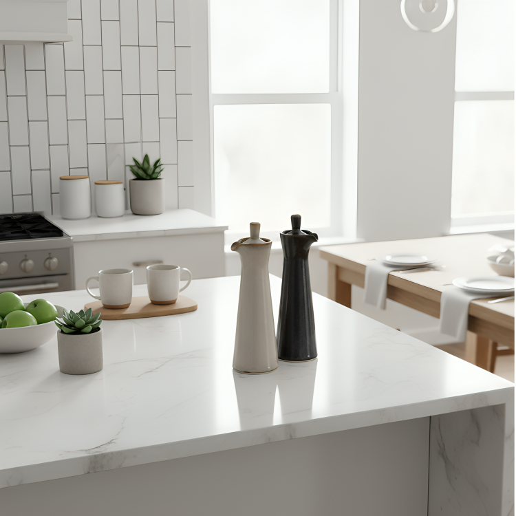 OleoPour | Nordic Keramische Olie- & Kruidenfles – Druppelvrije schenktuit, Minimalistisch Scandinavisch Design