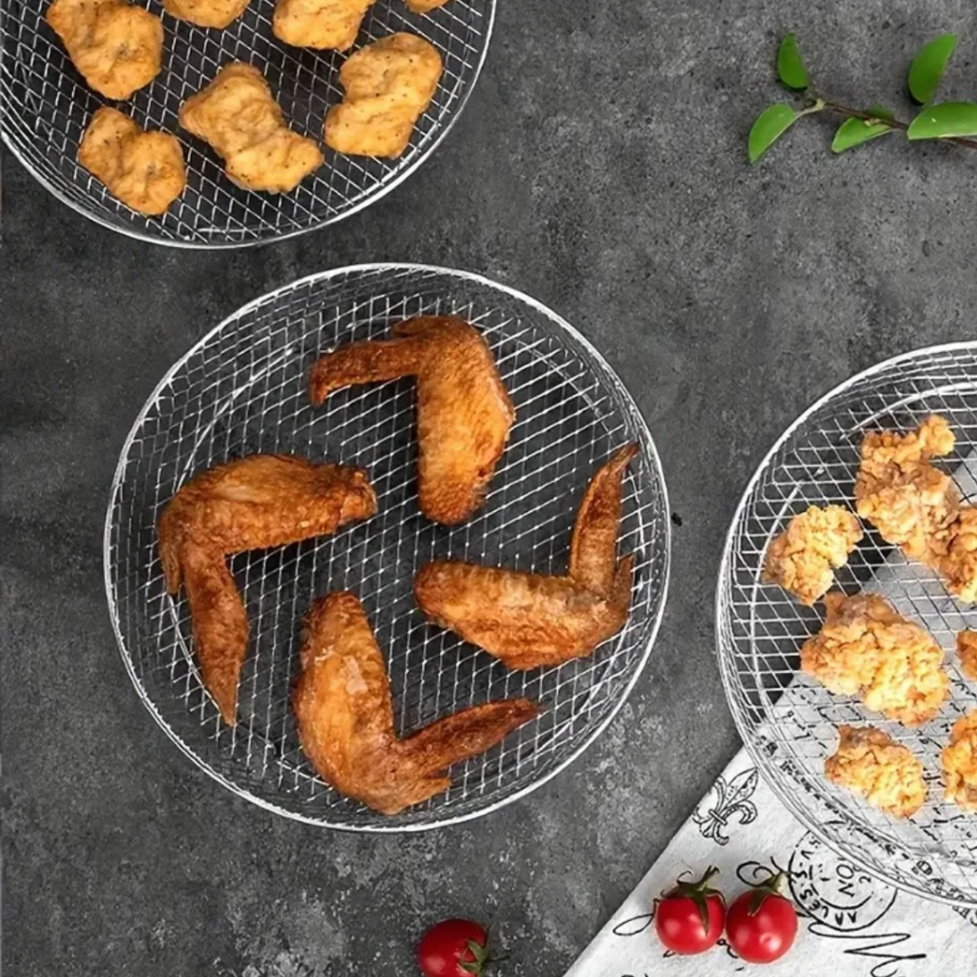 Stapelbare Airfryer-mandjes – Ruimtebesparende kookaccessoires