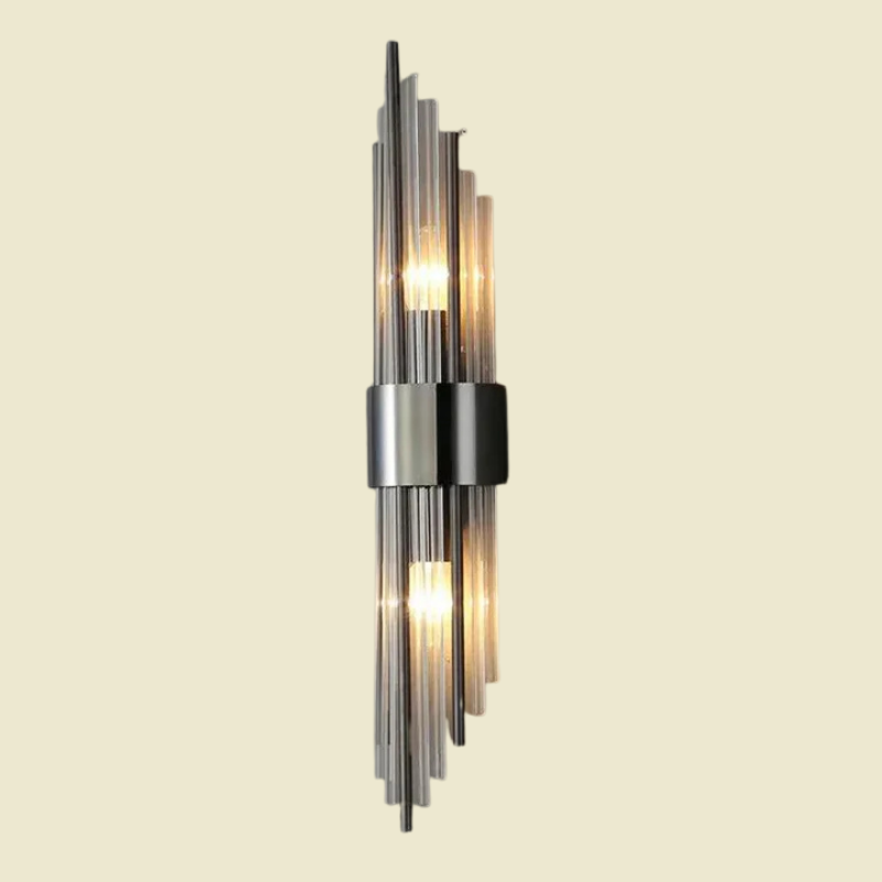 Moderne kristallen wandlamp - stijlvolle accentlamp in goudkleur