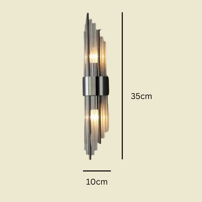 Moderne kristallen wandlamp - stijlvolle accentlamp in goudkleur
