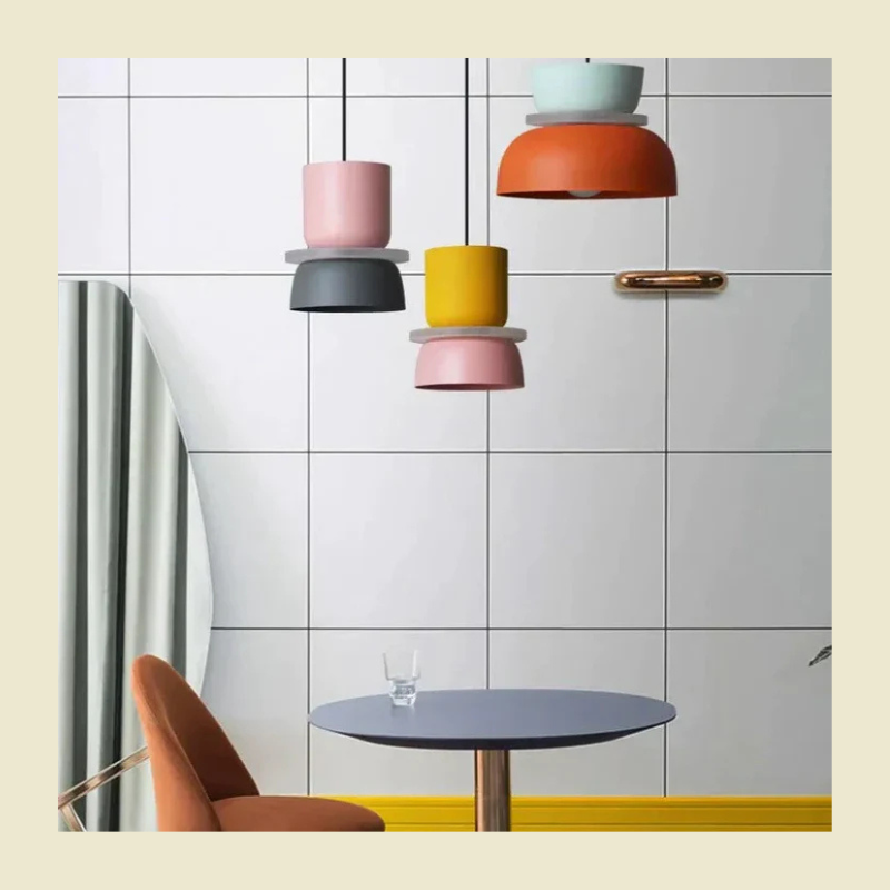 Moderne Scandinavische pastelkleurige hanglamp - Stijlvolle hanglamp