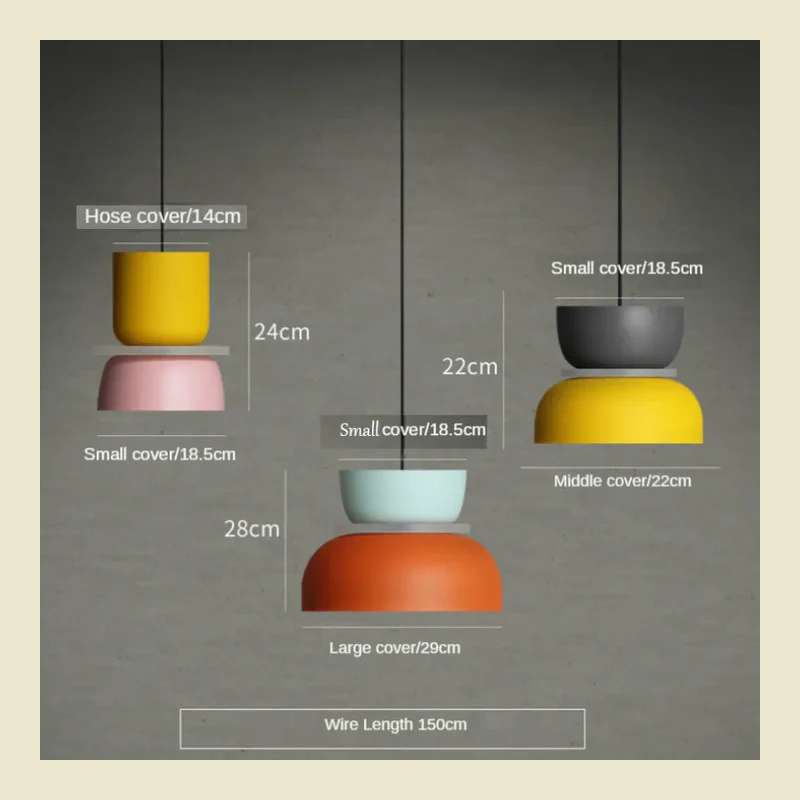 Moderne Scandinavische pastelkleurige hanglamp - Stijlvolle hanglamp
