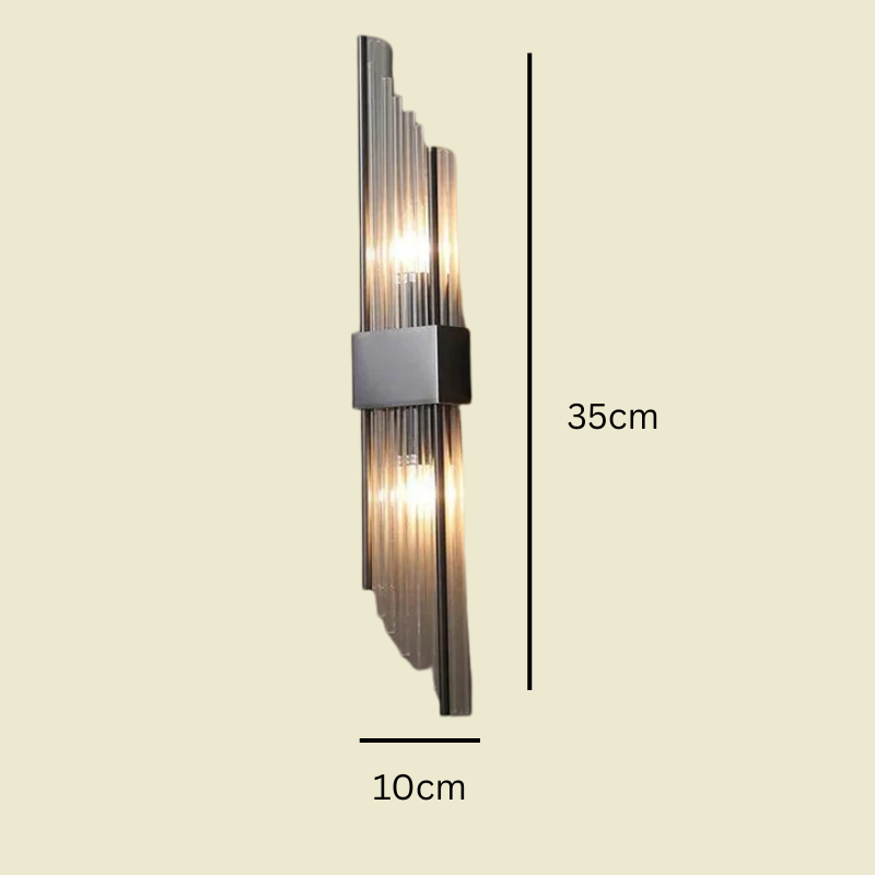 Moderne kristallen wandlamp - stijlvolle accentlamp in goudkleur