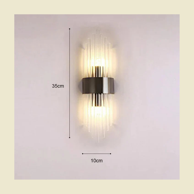 Moderne kristallen wandlamp - stijlvolle accentlamp in goudkleur