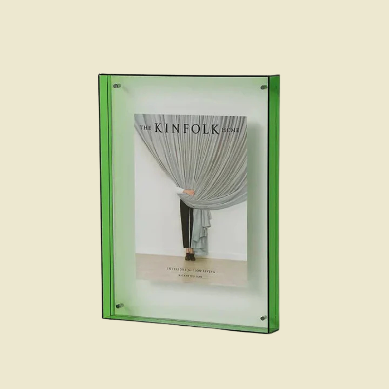Levendig transparant acryl fotolijstje - Stijlvolle decoratieve fotohouder