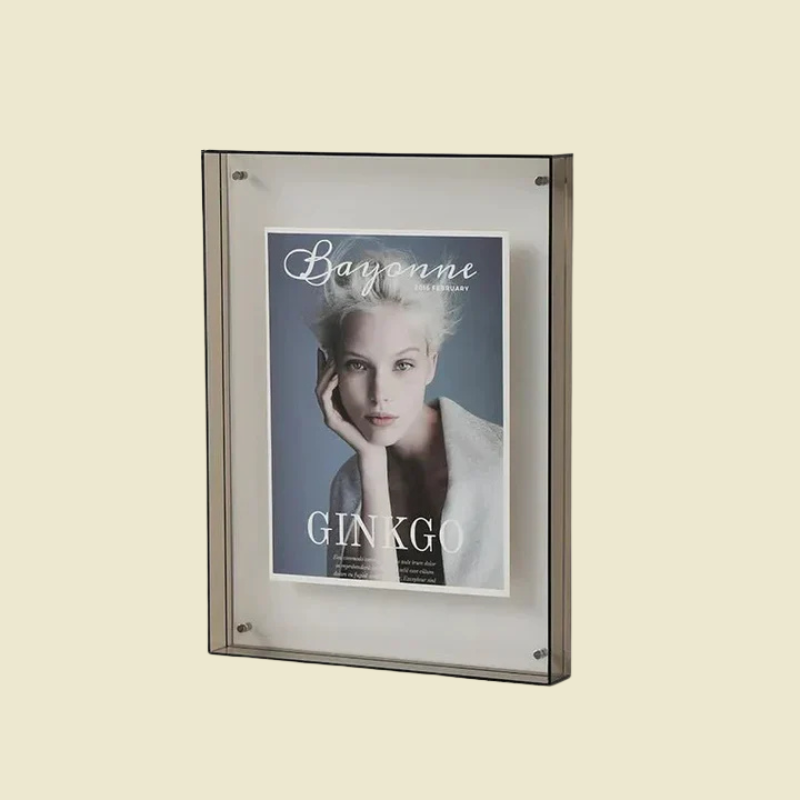 Levendig transparant acryl fotolijstje - Stijlvolle decoratieve fotohouder