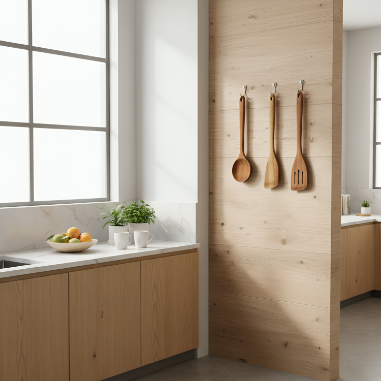 EcoChef | 5-delige rustieke houten kookgerei set – milieuvriendelijke keukengereedschappen