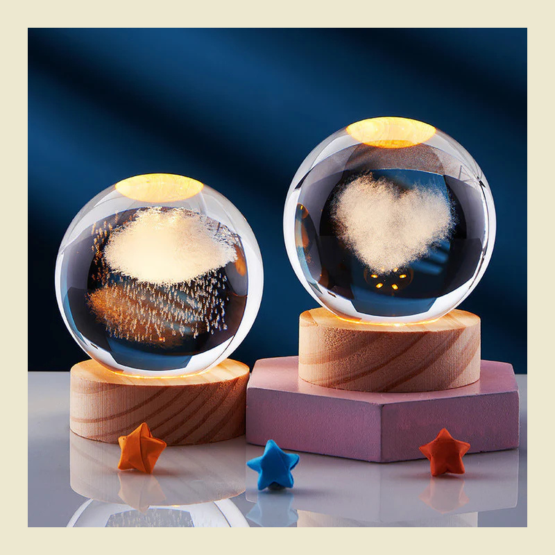 3D Kristallen Bollamp - Elegante Creatieve Lamp