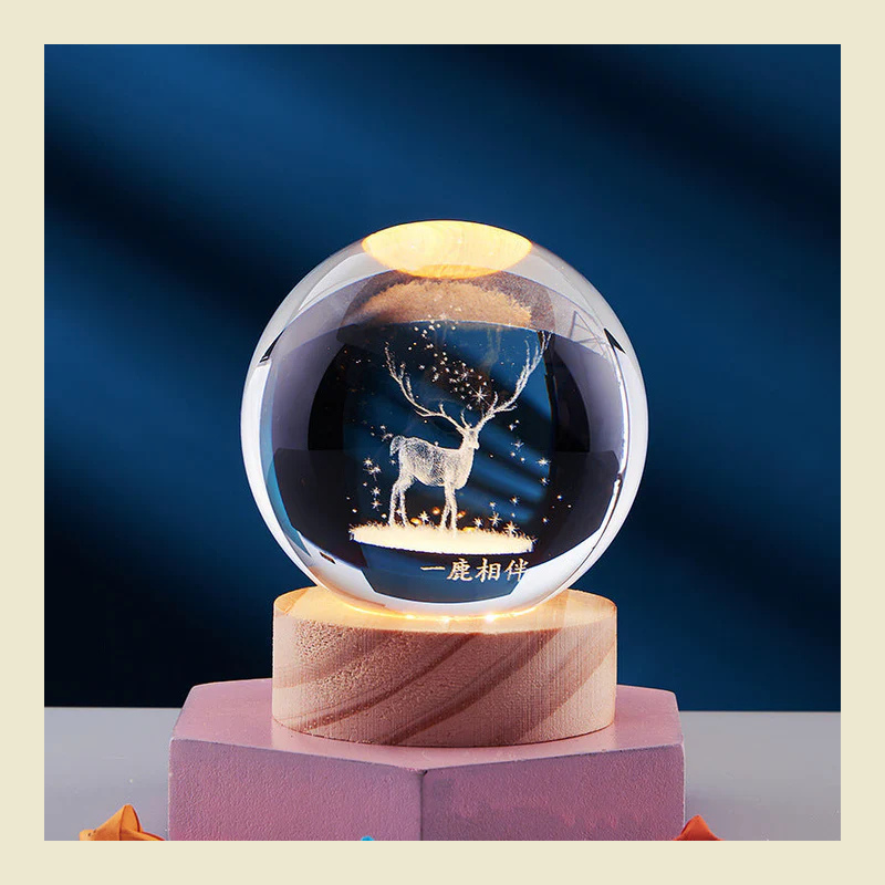 3D Kristallen Bollamp - Elegante Creatieve Lamp