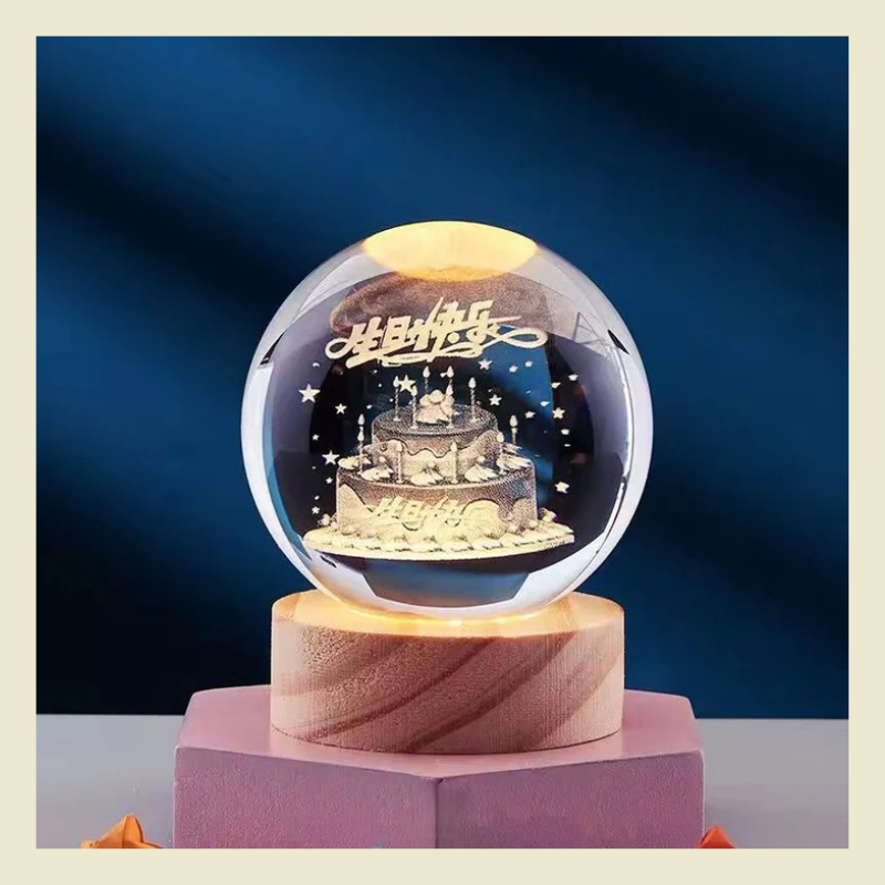3D Kristallen Bollamp - Elegante Creatieve Lamp