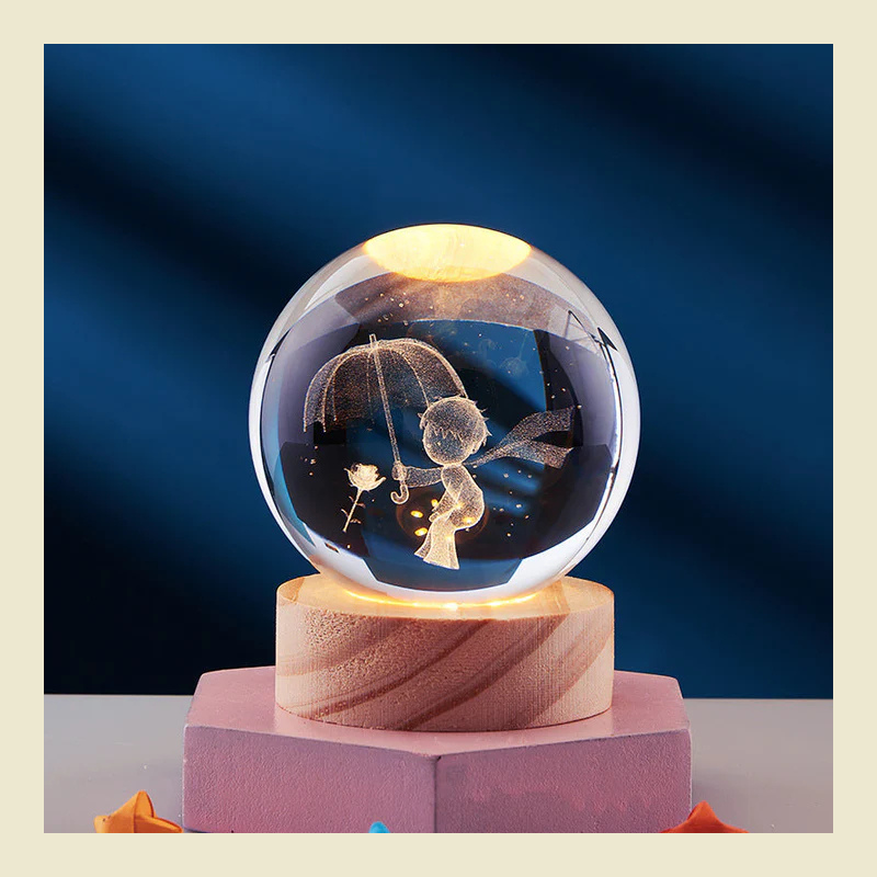 3D Kristallen Bollamp - Elegante Creatieve Lamp