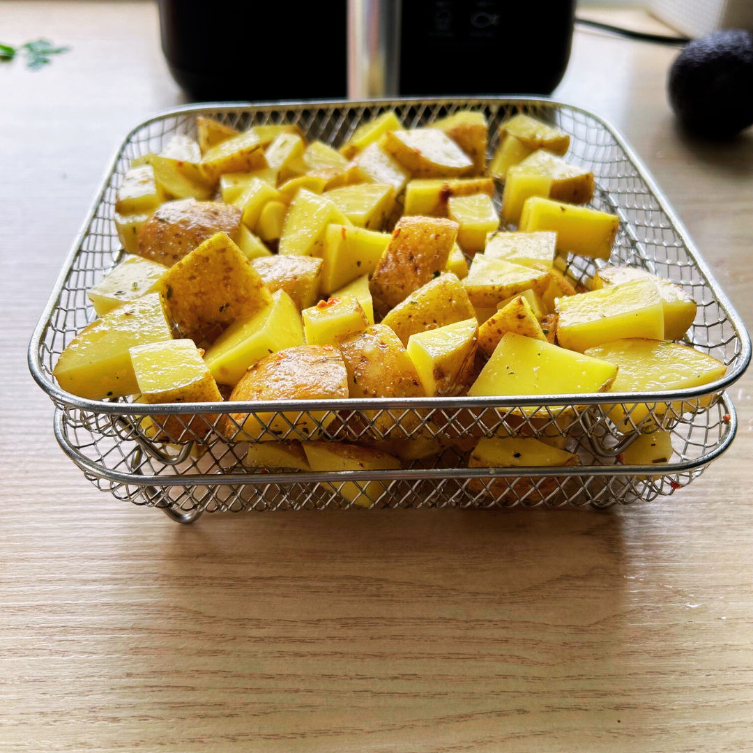 Stapelbare Airfryer-mandjes – Ruimtebesparende kookaccessoires