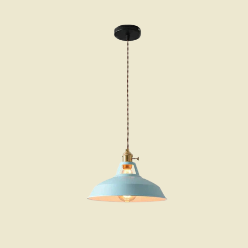 Pastelkleurige metalen hanglamp - vintage-geïnspireerde hanglamp