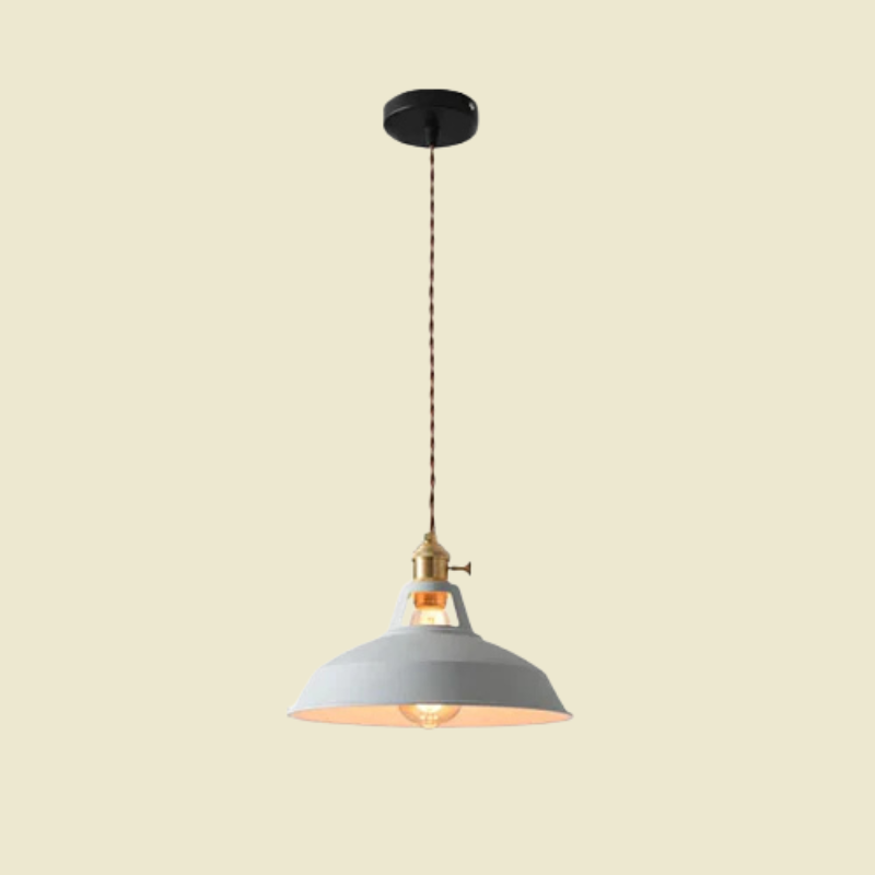 Pastelkleurige metalen hanglamp - vintage-geïnspireerde hanglamp