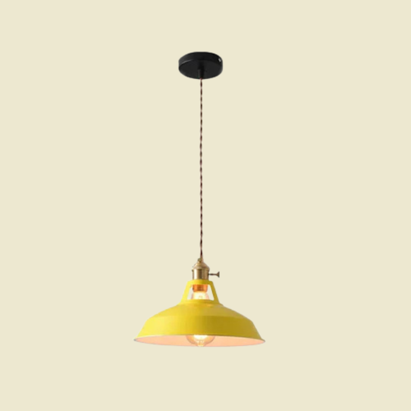 Pastelkleurige metalen hanglamp - vintage-geïnspireerde hanglamp