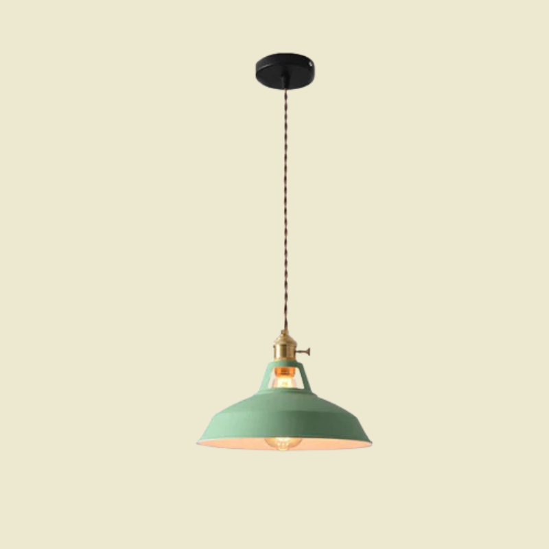 Pastelkleurige metalen hanglamp - vintage-geïnspireerde hanglamp
