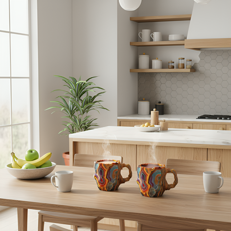 CrystalMug | Luxe Kristal Koffiekopjes – Duurzaam, Handgemaakt, Warmtebehoud, Thee & Koffie Set 2 stuks