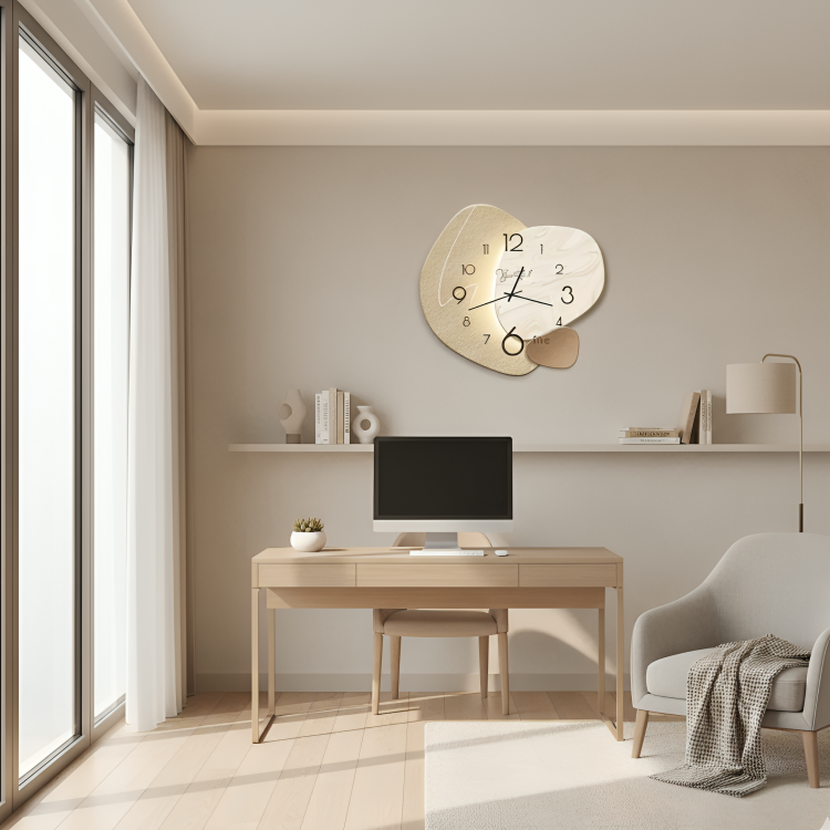 SculptTime | Luxe moderne wandklok – minimalistisch design decoratief uurwerk