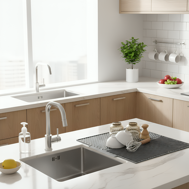 WaveMat | Premium siliconen afdruipmat – antislip, sneldrogende keukenmat