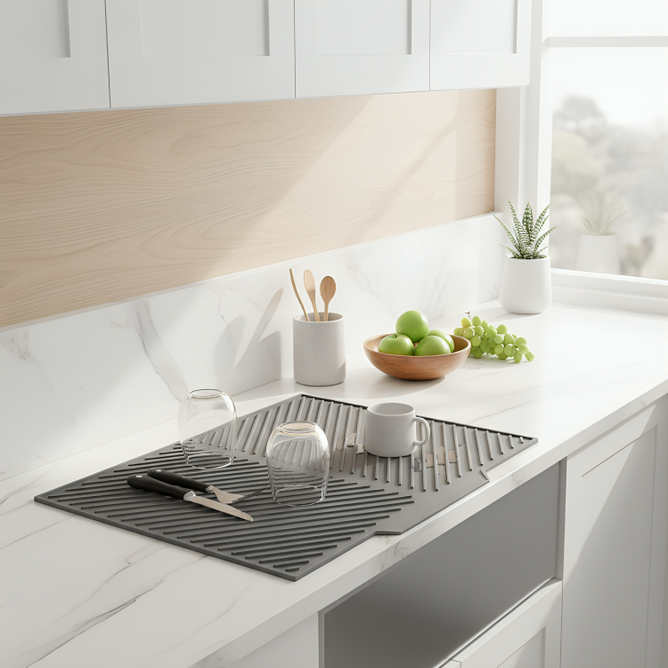 WaveMat | Premium siliconen afdruipmat – antislip, sneldrogende keukenmat