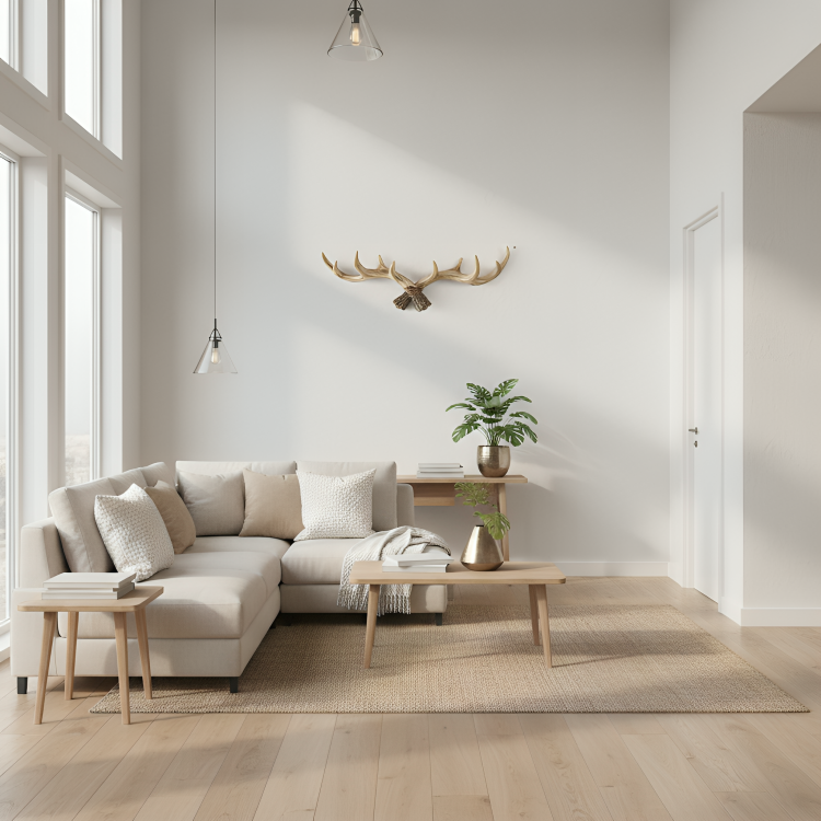 WildHook | Vintage jassenrek van gewei – Rustieke wandhaak van hertenhoorn voor jassen, hoeden en tassen