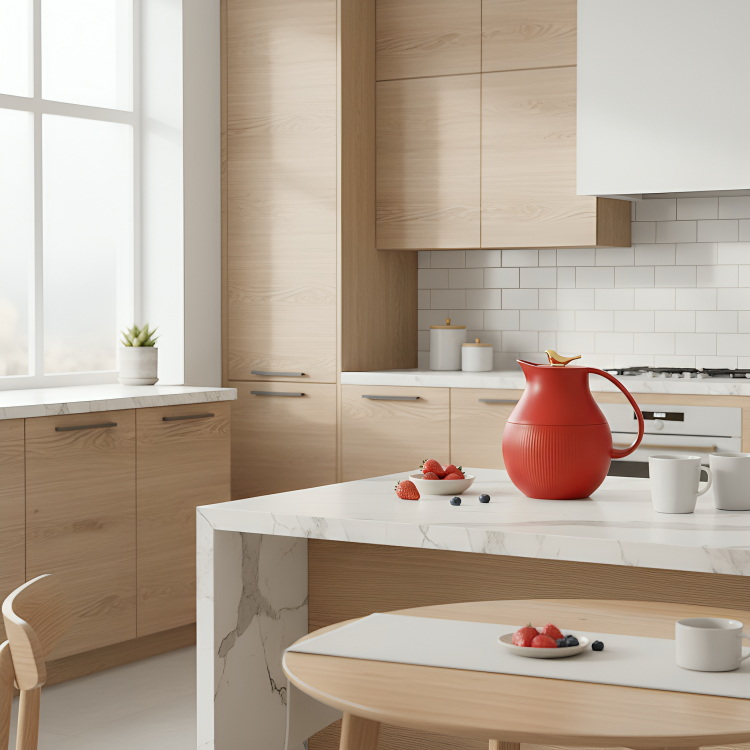 LumoCarafe | Grote capaciteit 950 ml roestvrijstalen vacuüm geïsoleerde kan – tafelmodel warmhoudpot