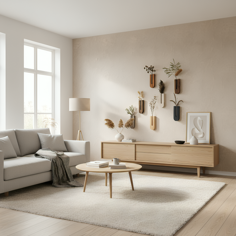 BloomCradle | Rustieke U-vormige houten wandplantenbak – Decoratieve wandbloemenhouder