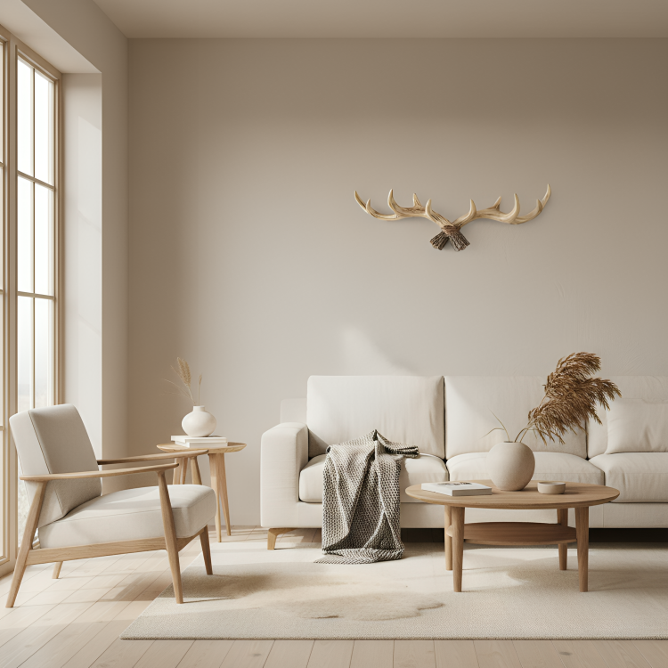 WildHook | Vintage jassenrek van gewei – Rustieke wandhaak van hertenhoorn voor jassen, hoeden en tassen