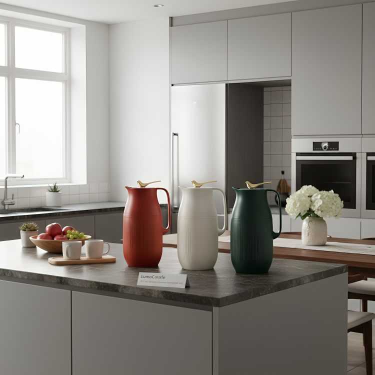 LumoCarafe | Grote capaciteit 950 ml roestvrijstalen vacuüm geïsoleerde kan – tafelmodel warmhoudpot