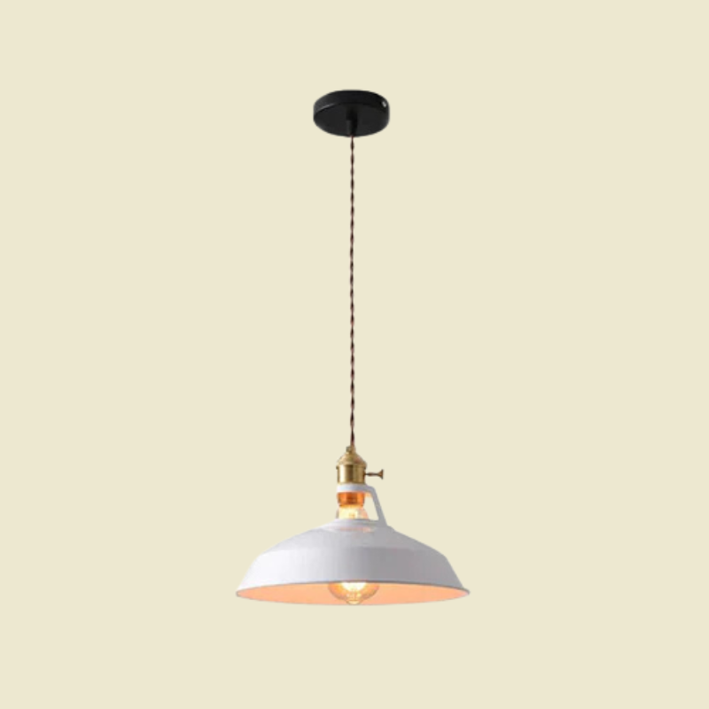 Pastelkleurige metalen hanglamp - vintage-geïnspireerde hanglamp